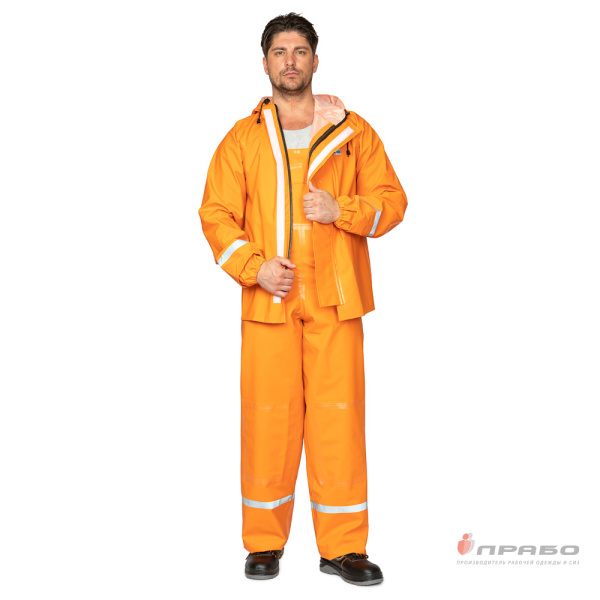 Костюм рыбака Fisherman's WPL оранжевый с проклеенными швами (куртка и полукомбинезон)