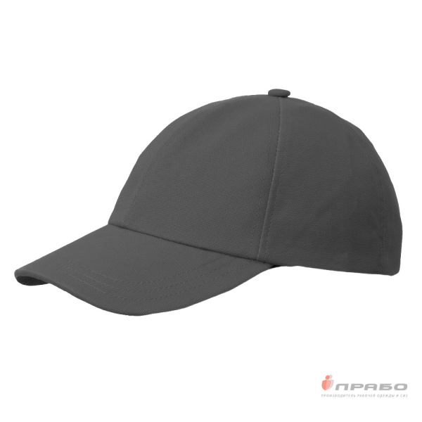 Бейсболка тёмно-серая с жёстким козырьком