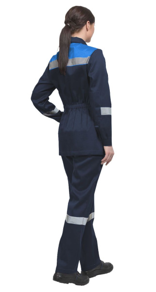 Костюм женский рабочий "Тимбер" РФ синий-василек с брюками