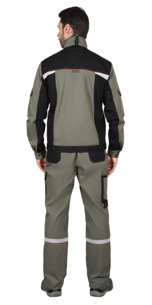 Куртка СИРИУС-СТАН оливковая с черным и красным