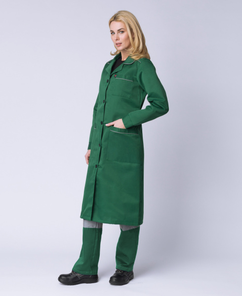 Халат женский ИТР (тк.Смесовая,210), зеленый