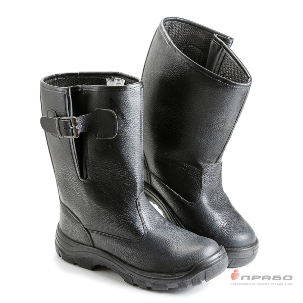 Сапоги "Олимп-15К" с подошвой ПУ и металлическим подноском чёрные