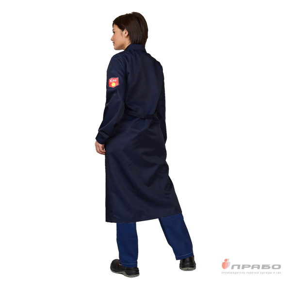 Халат кислотощелочестойкий (КЩС) женский синий