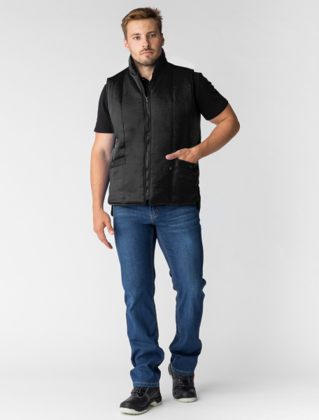 Жилет утепленный Универсальный (тк.Смесовая,210), черный