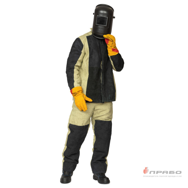 Костюм сварщика утеплённый со спилком площадью покрытия 2,3 м² (куртка и брюки)