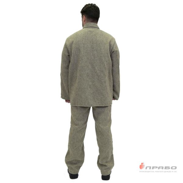 Костюм мужской кислотощелочестойкий (КЩС) суконный серый (куртка и брюки)