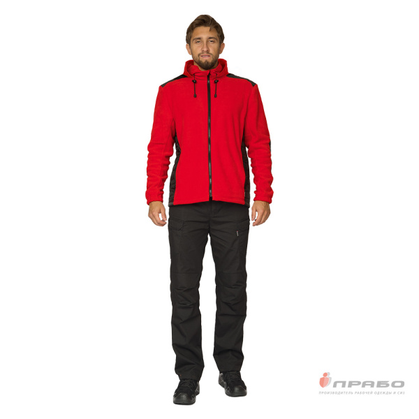 Куртка "Кеми" флисовая с капюшоном красная