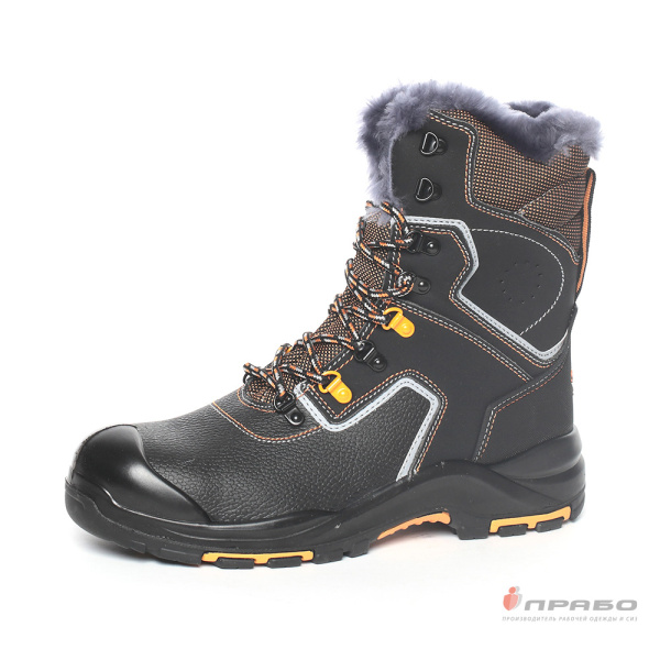 Ботинки "Perfect Protection PRB10N-CKW" с подошвой ПУ/нитрил и КП чёрные (натуральный мех)