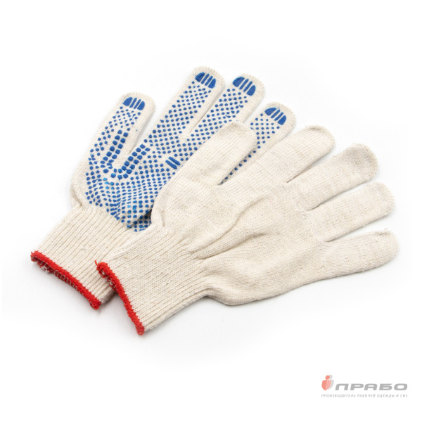 Перчатки х/б с ПВХ-покрытием "Точка" (10 класс) Люкс