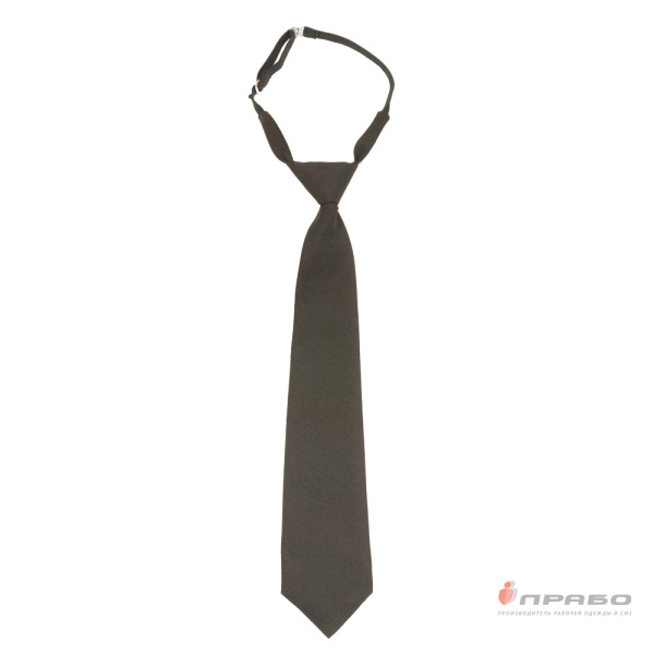 Галстук форменный на мягкой резинке с регулируемой длиной чёрный