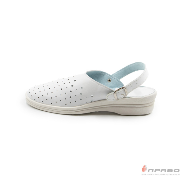 Сабо из искусственной кожи женские белые