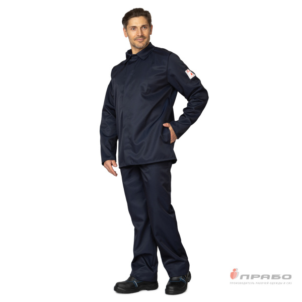 Костюм мужской кислотощелочестойкий (КЩС) К80Щ20 синий (куртка и брюки)