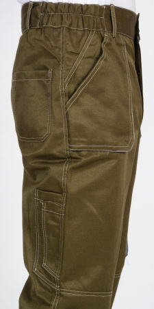 Брюки СИРИУС-CROWN хаки со св.серым