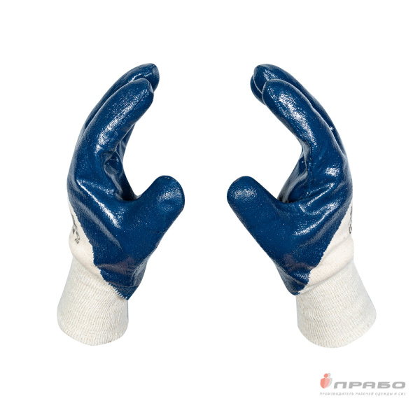 Перчатки с неполным нитриловым обливом и манжетой резинкой Scaffa NBR1515