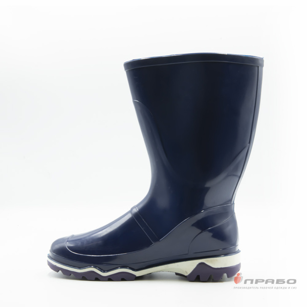 Сапоги женские ПВХ с усиленной подошвой "Дюна 340" тёмно-синие