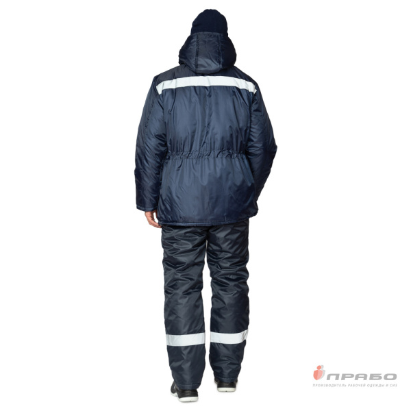 Костюм мужской утеплённый "Мастер 2" тёмно-синий (куртка и полукомбинезон)