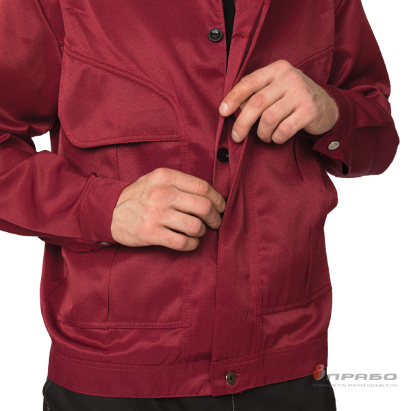 Куртка мужская "Апрель" бордовая