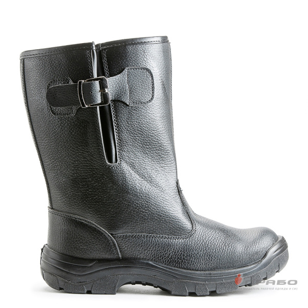 Сапоги утеплённые "Олимп-15-ОМ" с подошвой ПУ чёрные (искусственный мех)