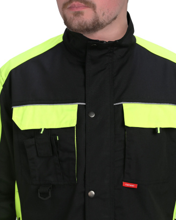 Куртка СИРИУС-ОНИКС черный с лимонным