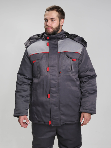 Костюм зимний Фаворит-1 (тк.Смесовая,210) брюки, т.серый/св.серый