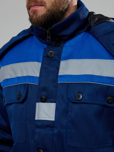 Костюм зимний Буря (тк.Смесовая,210) п/к, т.синий/васильковый