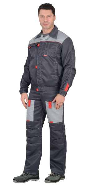 Костюм СИРИУС-ФАВОРИТ куртка, п/к т.серый со св.серым