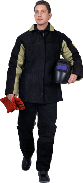 Костюм сварщика комбинированный спилок/брезент утепленный