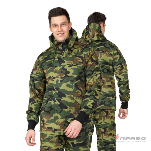 Костюм летний противоэнцефалитный камуфлированный зелёный (куртка и брюки)