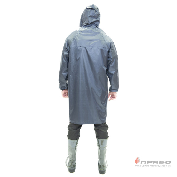 Плащ влагозащитный нейлоновый с ПВХ-покрытием синий