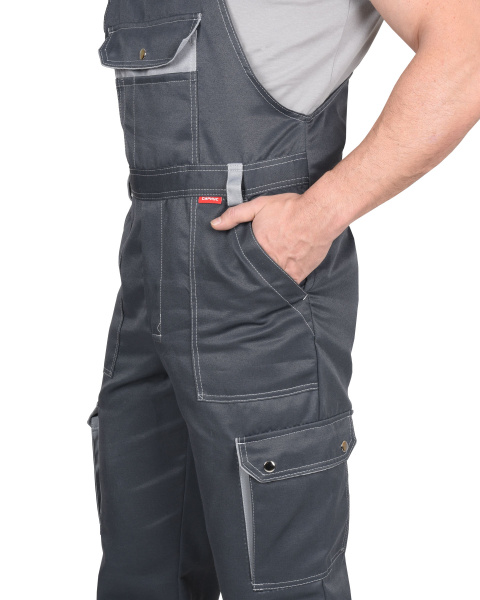 Костюм СИРИУС-ТИТАН куртка, п/к серый со св.серым и СОП и лимонным кантом