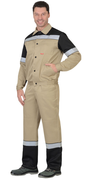 Костюм СИРИУС-ЛЕГИОНЕР куртка, п/к песочный с черным СОП 50мм