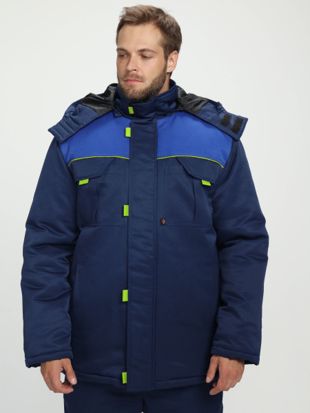 Костюм зимний Фаворит-1 (тк.Смесовая,210) брюки, т.синий/васильковый