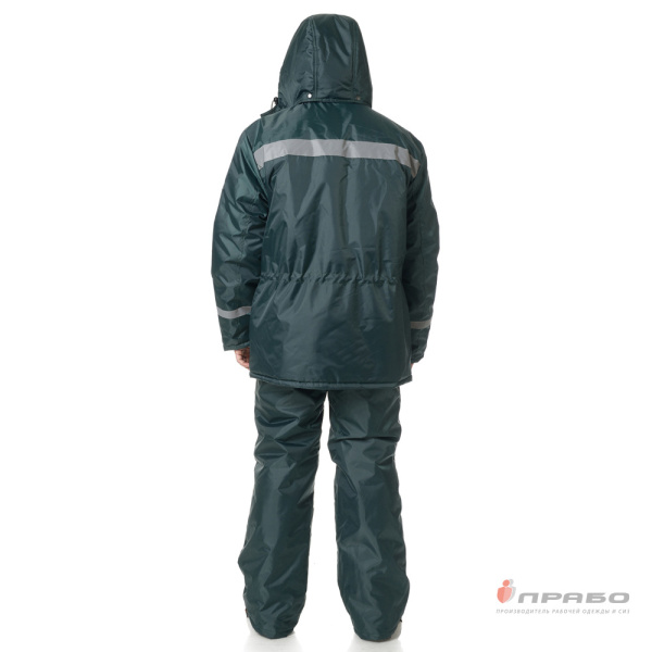 Костюм мужской утеплённый "Мастер" зелёный (куртка и брюки)