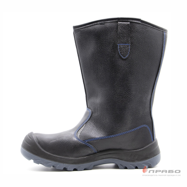 Сапоги кожаные "Викинг-16/1" с подошвой ПУ/ТПУ и МП чёрные