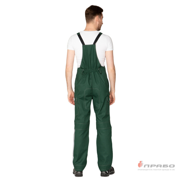 Полукомбинезон мужской летний "Эко-Труд" тёмно-зелёный