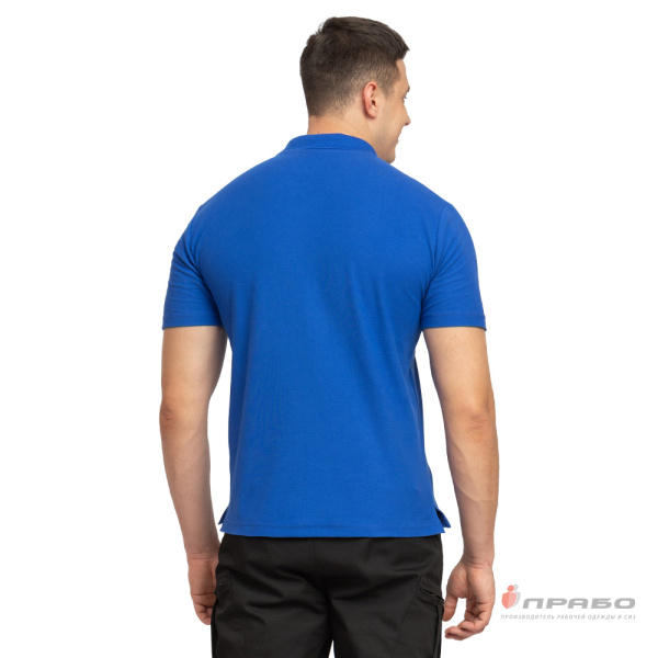 Рубашка "Поло" с коротким рукавом васильковая