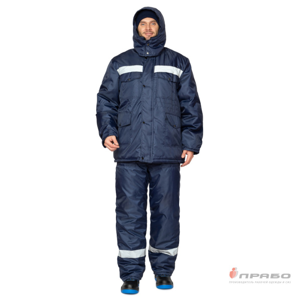 Костюм мужской утеплённый "Мастерок 2 Оксфорд 210" тёмно-синий