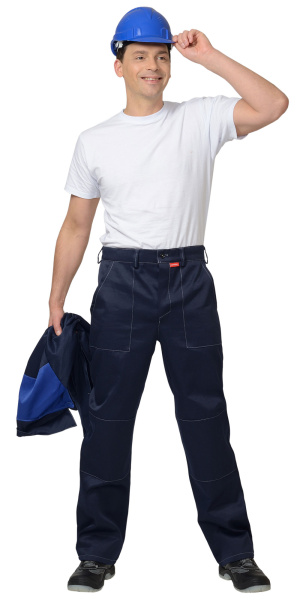 Костюм СИРИУС-АСПЕКТ/СТАНДАРТ куртка, брюки т.синий с васильковым