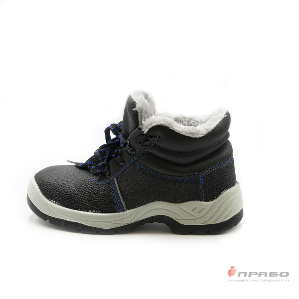 Ботинки рабочие утеплённые SJ8077-W с подошвой ПУ/ТПУ чёрные (искусственный мех)