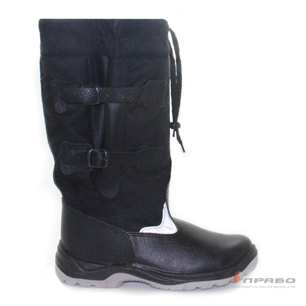 Сапоги "Север-6-091-2 ПУ-Р" с подошвой ПУ/нитрил и КП чёрные (шерстин)