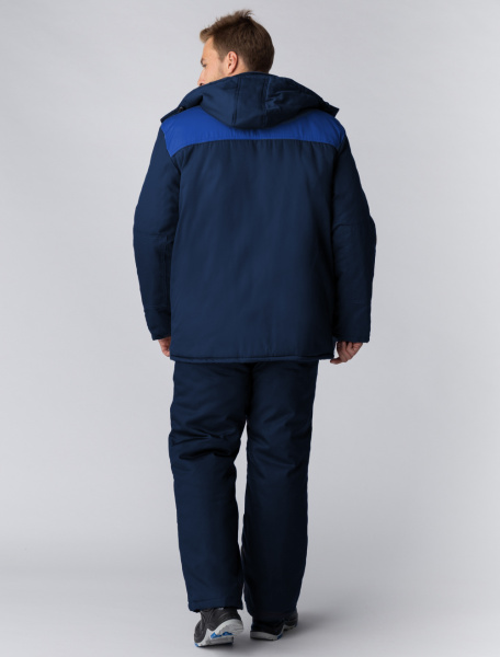 Куртка зимняя Фаворит (тк.Смесовая,240), т.синий/васильковый/серый