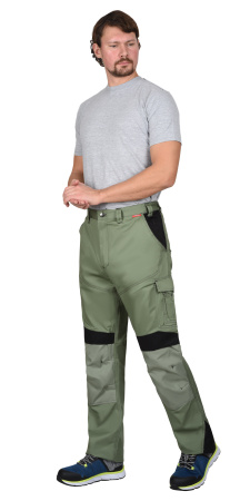 Брюки СИРИУС-ЦИТРИН светло-оливковый с черным