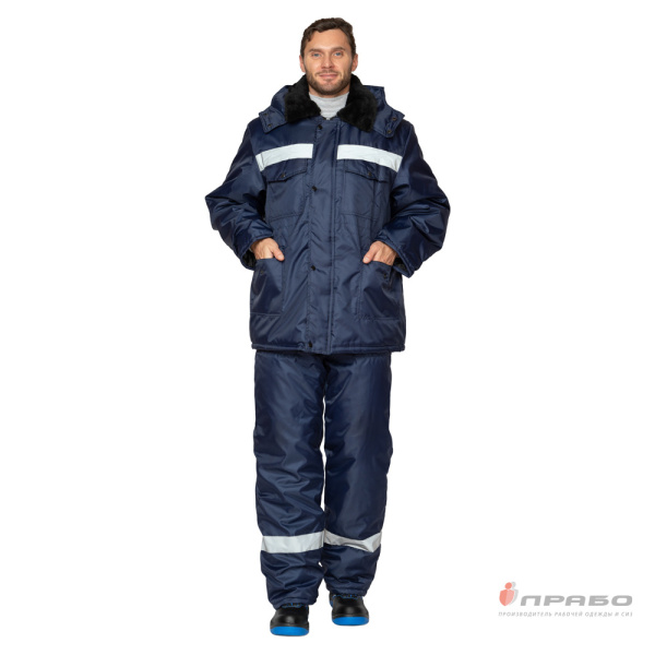 Костюм мужской утеплённый "Мастерок 2 Оксфорд 210" тёмно-синий