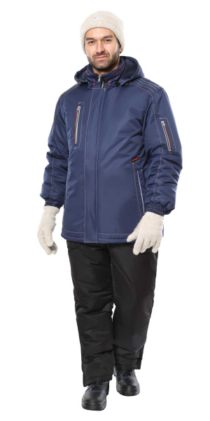 Костюм СИРИУС-АЛЕКС зимний: куртка, брюки, темно-синий, тк.Таслан