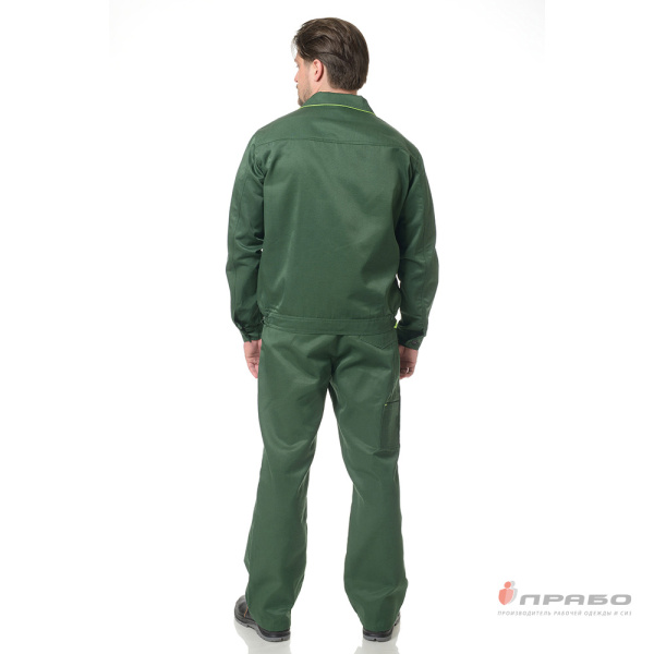 Костюм мужской "Докер" зелёный (куртка и полукомбинезон)