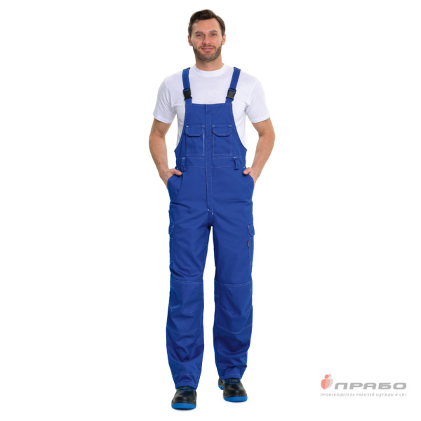 Полукомбинезон мужской летний "Эко-Труд" васильковый