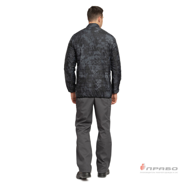 Куртка мужская демисезонная "Бомбер" КМФ питон ночь