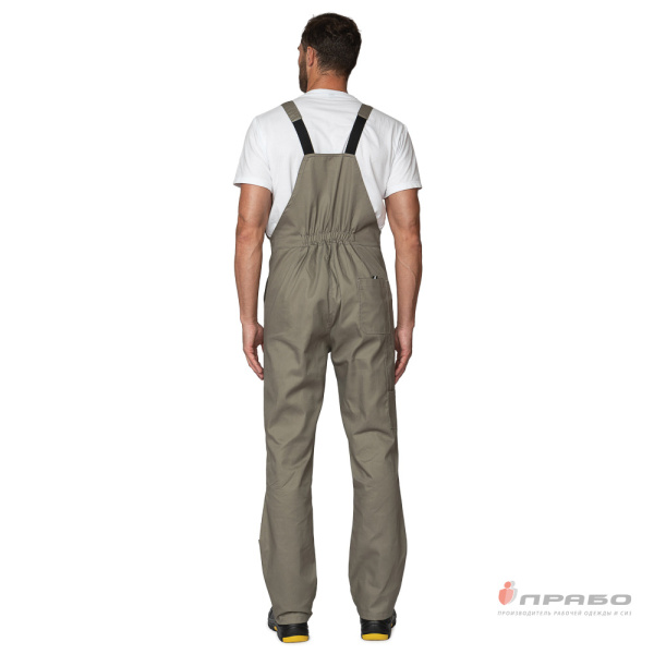 Костюм мужской летний "Профессионал 2 СОП" серо-бежевый/синий (куртка и полукомбинезон)