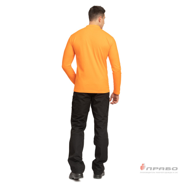 Рубашка "Поло" с длинным рукавом оранжевая