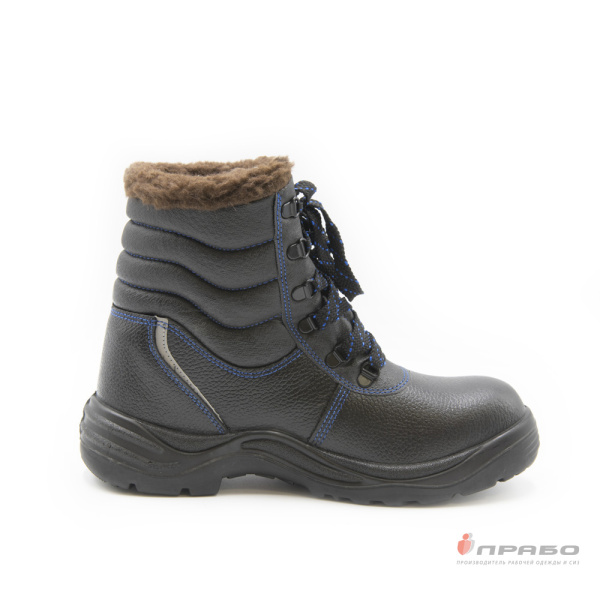 Ботинки "Викинг-Нитро-28РНМ-1" с подошвой ПУ/нитрил и КП чёрные (шерстин)